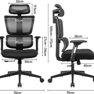 Ergonomic Office Chair Gaming Chair, High Back Breathable Mesh Desk Chair, Comfortable Ergonomic Computer Chair with Lumbar Support,...