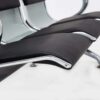 Office Chair Guest Reception Chairs for Airport Waiting Room Chairs Salon Barber Bank Hall Room Conference Airport with Black Leather Cushion 3 Seat Bench Furniture