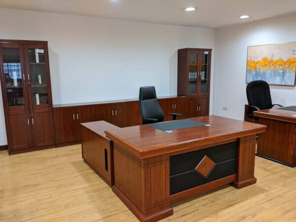 Filing cabinet, executive chair ,executive desk, waiting bench, office sofa