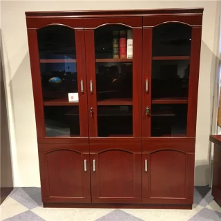 Executive Mahogany Three Door Bookcase