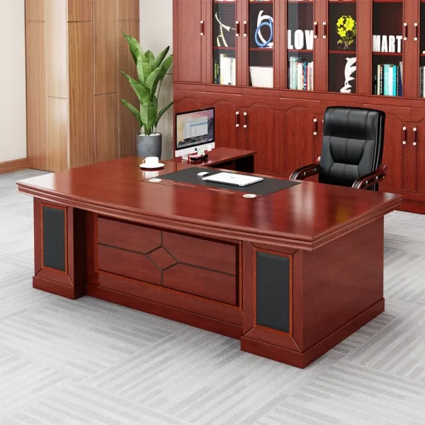 Elegant Executive Office Desk with Pedestal and Return - 2000mm