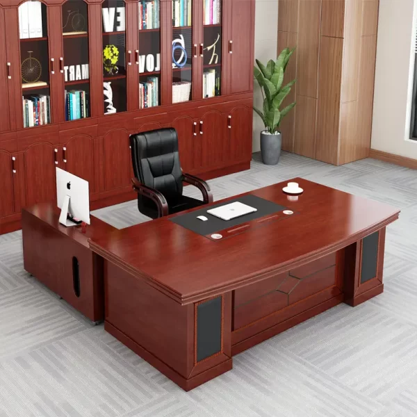 Elegant Executive Office Desk with Pedestal and Return - 2000mm