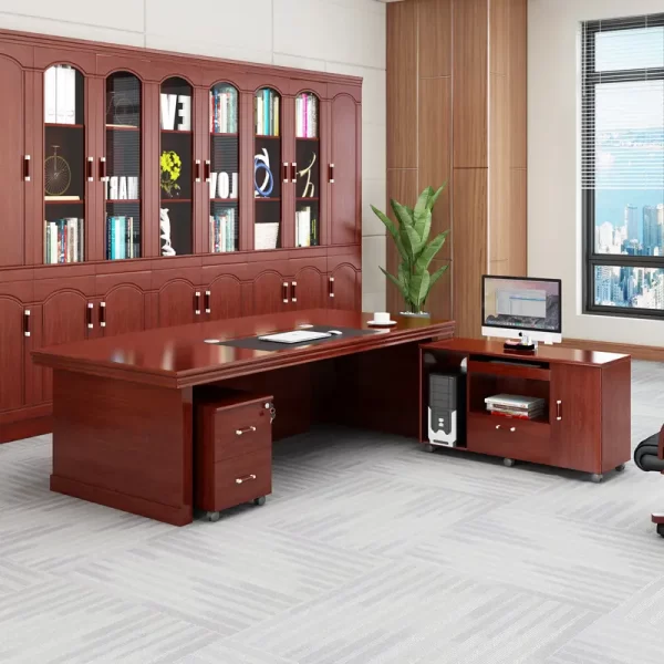 Elegant Executive Office Desk with Pedestal and Return - 2000mm