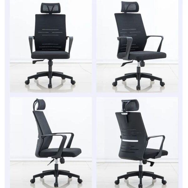 Black Chair Bedrooms Mesh High Back Swivel Office Chair Ergonomic Backrest Design Home Computer Chair Tilt Function