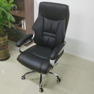 Design Office Chair, Ergonomic Armrest, Use Tilt Mechanism/Relieve Fatigue Black