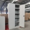 Metal Office Furniture 4 Adjustable Shelves 2 Swing Door Filing Cabinet Cupboard