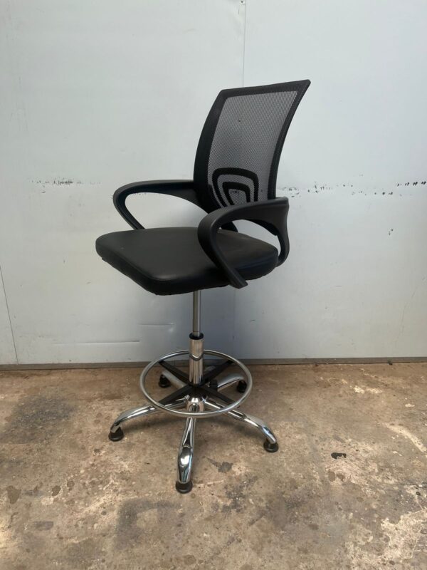 Cashier Chair— High Office Chair for Adjustable Bar Tables, Black, 60 x 60 x 78cm