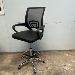 Cashier Chair— High Office Chair for Adjustable Bar Tables, Black, 60 x 60 x 78cm