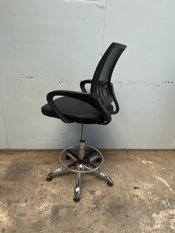 Cashier Chair— High Office Chair for Adjustable Bar Tables, Black, 60 x 60 x 78cm