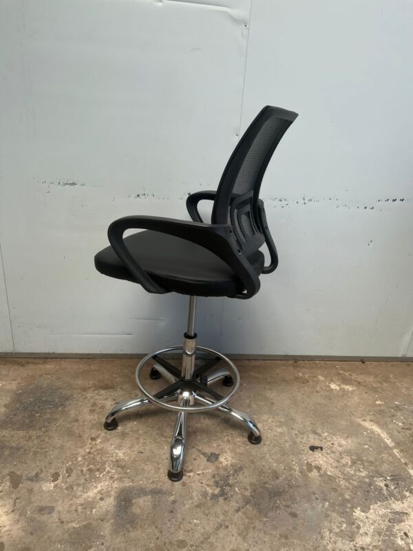 Cashier Chair— High Office Chair for Adjustable Bar Tables, Black, 60 x 60 x 78cm