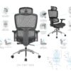 Executive desk, office seat, waiting bench, filing cabinet, boardroom table