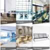 5-seater waiting sofa, 1.6m executive desk, orthopedic office seat, reception desk