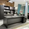 Reception office desk, 4-drawer fiuling cabinet, 3-link waiting bench