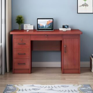 1.4m executive office desk, 2-door metallic cabinet, 4-way workstation