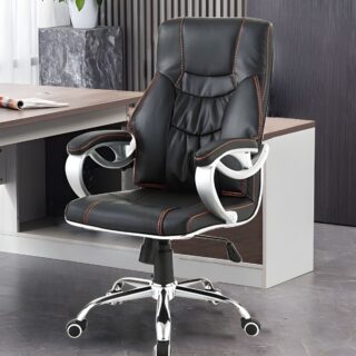 1.4m executive office desk, 6-way workstation, 2-door metatllic cabinet, visitors seat, gaming chair