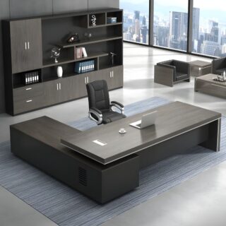 2.0m executive office desk, 2.4m boardroom table, filing cabinet, waiting seats, executive office seat