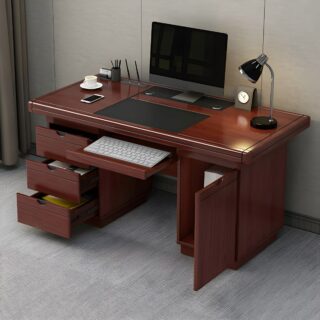 1.4m executive office desk, orthopedic office seat,4-drawer filing cabinet
