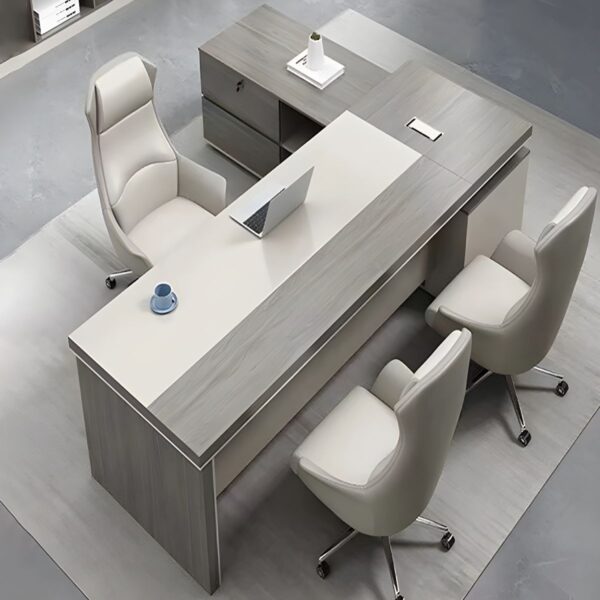 2.0m executive office desk, 2-door metallic cabinet, 2.4m boardroom table,2-way workstation