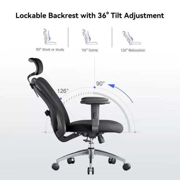 Our orthopedic office seat is made of  high-density sponge cushion, moderate hardness, ergonomic design, high-density polyester mesh, breathable, not easy to deform, and strong support. Sponge lumbar support can be adjusted back and forth, up and down.Adjustable headrest - made of PP material, can be rotated 45° and has a lift function to effectively support your head.PP Nylon armrest - it can be adjusted up and down to provide the best height for your arm, and the U-shaped cushion of the armrest effectively supports your arm. PU material does not damage the wooden floor, and slides to mute.