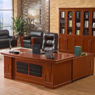 1.8m executive office desk, 2-door metallic cabinet , 3-link waiting bench,executive office seat