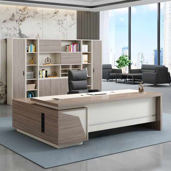 2.0m executive office desk, executive office seat,4-drawers filing cabinet,3-link waiting bench, 4-way workstation