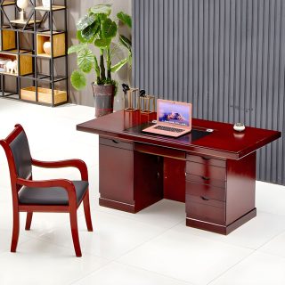 1.4M Executive officer desk, waiting sofa, mahogany coat hanger, headrest office seat