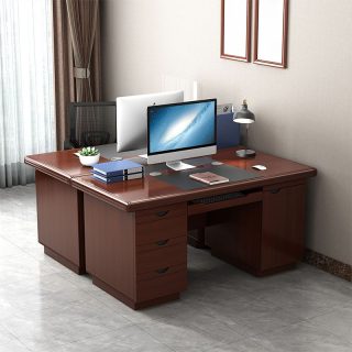 1.2m executive office desk, orthopedic office seat, visitors office seat, 9-locker metallic cabinet