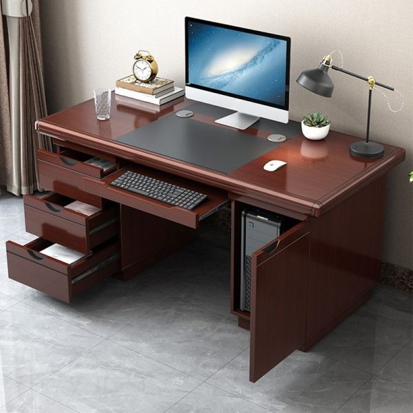 1.2m executive office desk, orthopedic office seat, visitors office seat, 9-locker metallic cabinet