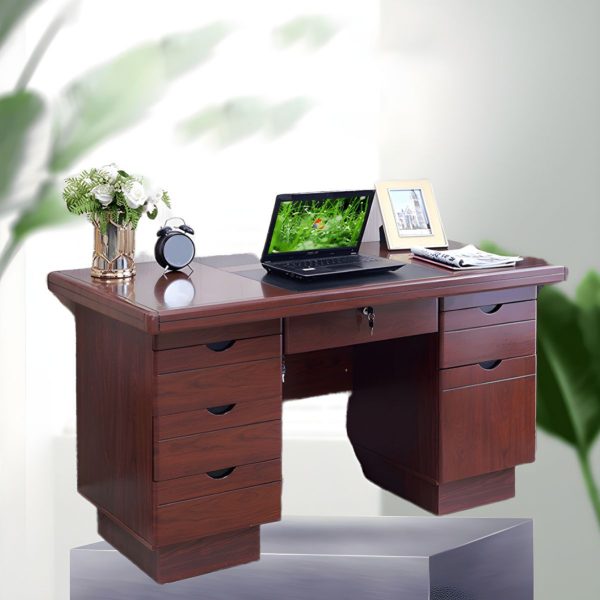 1.2m executive office desk, orthopedic office seat, visitors office seat, 9-locker metallic cabinet