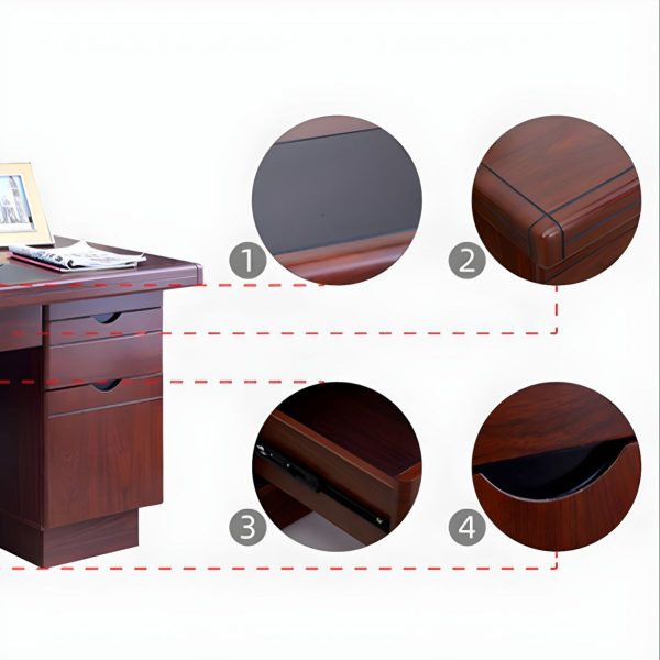 1.2m executive office desk, orthopedic office seat, visitors office seat, 9-locker metallic cabinet