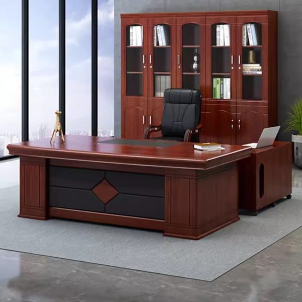 1.6m executive desk,ergonomic officec seat,2-way workstation,3-link waiting bench,15-lockers metallic stuff cabinet