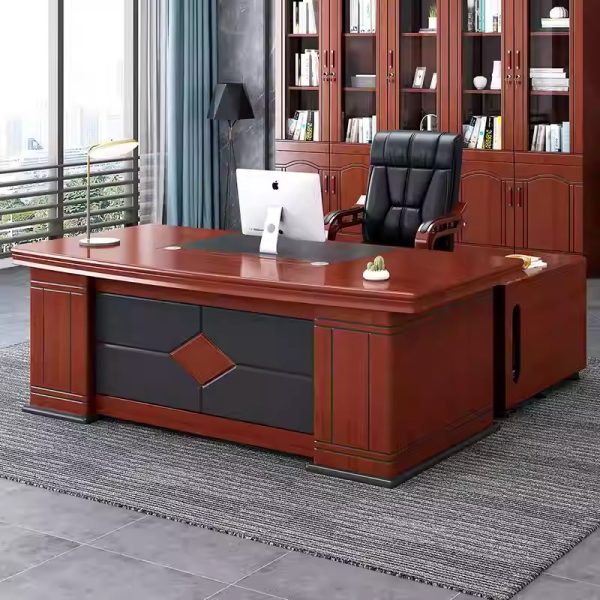 1.6m executive desk,ergonomic officec seat,2-way workstation,3-link waiting bench,15-lockers metallic stuff cabinet