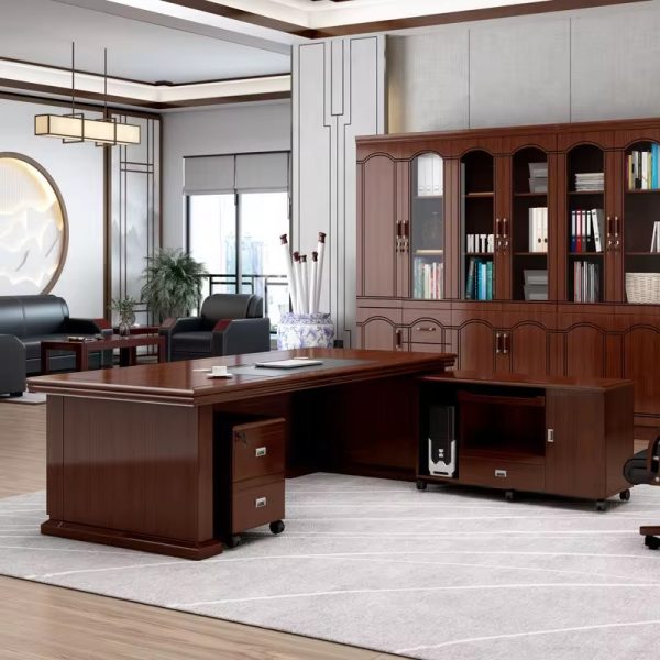 1.6m executive desk,ergonomic officec seat,2-way workstation,3-link waiting bench,15-lockers metallic stuff cabinet