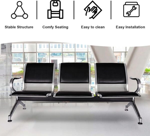 4-link waiting bench,4-way workstation,1.4m executive desk, ergonomic office seat, executive visitors seat