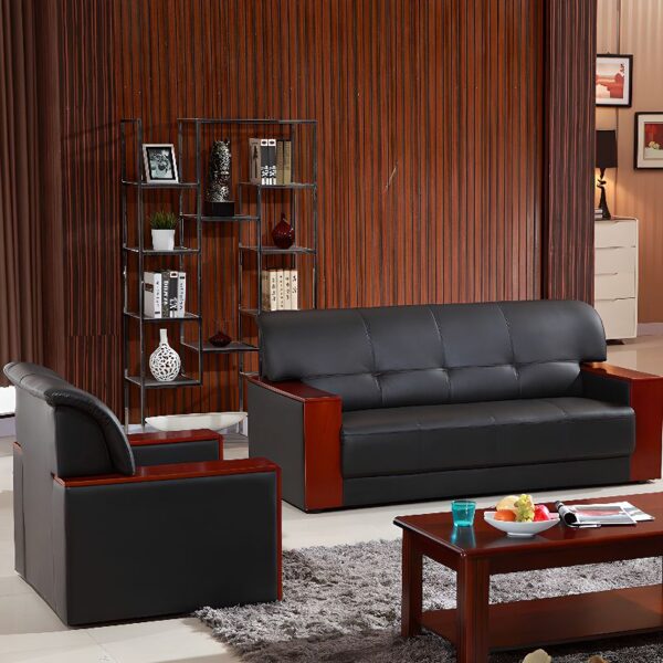 12m mahogany coffee table,3-link waiting bench, 1.6m reception desk, 1-way office workstation