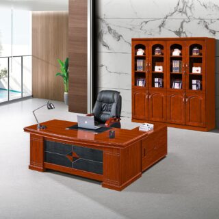 2.0m executive office desk, orthopedic office seat, 2-way office workstation