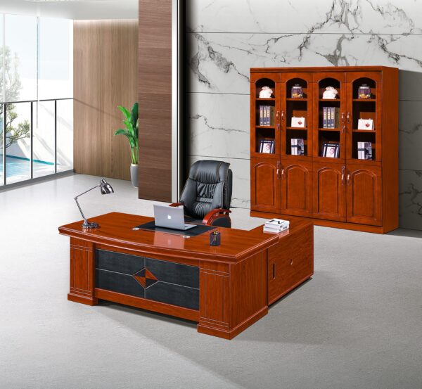 2.0m executive office desk, orthopedic office seat, 2-way office workstation