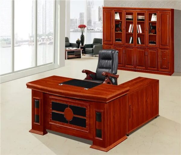2.0m executive office desk, orthopedic office seat, 2-way office workstation
