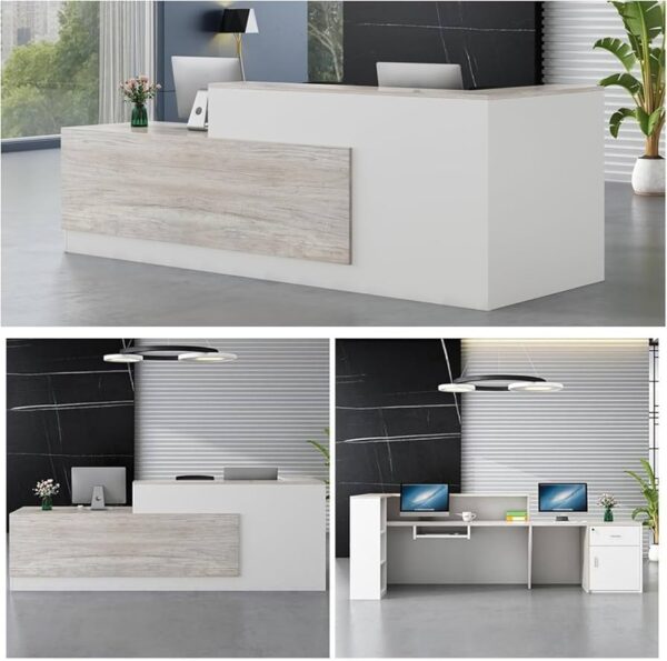 4-link waiting bench, 1.4m reception desk,5-seater executive waiting sofa
