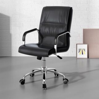 Office combination, headrest office seat, 2-link waiting bench, mahogany visitors seat, wooden credenza