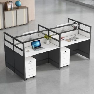 1.4m executive office desk, full glass filing cabinet, 2way office workstation