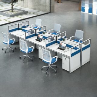 1-Way o9ffice workstation, ergonomic office seat, 2.0m executive office desk,4-drawers filing office cabinet