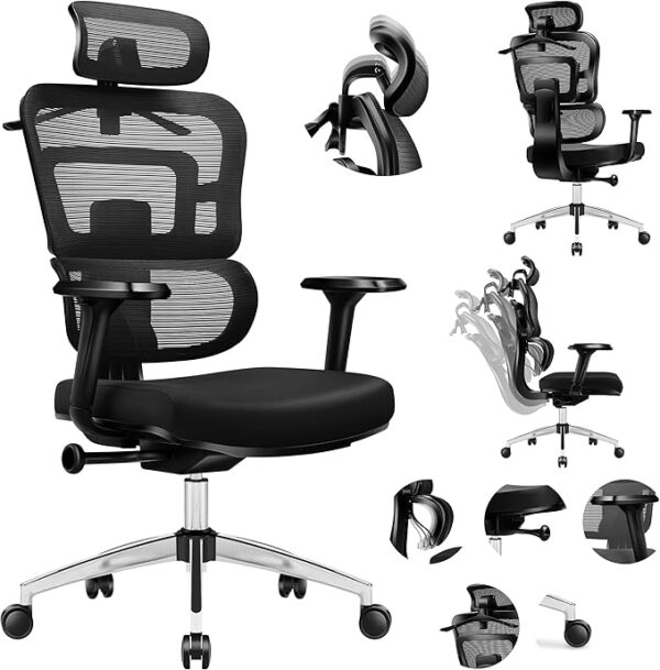1.6m executive office desk, 6-way office workstation,4-drawers fireproof safe cabinet, ergonomic office seat