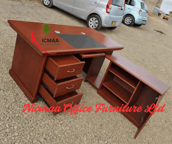 2.0m executive office desk ,orthopedic office seat, executive visitors seat, 3-drawers fil8ing cabinet, 3.0m boardroom table
