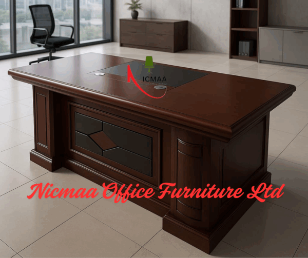2.0m executive office desk ,orthopedic office seat, executive visitors seat, 3-drawers fil8ing cabinet, 3.0m boardroom table