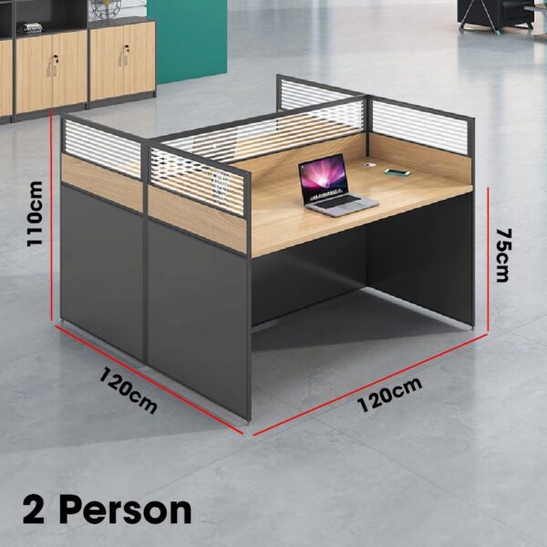 6-way office workstation,1.2m office desk,4-drawers filing cabinet