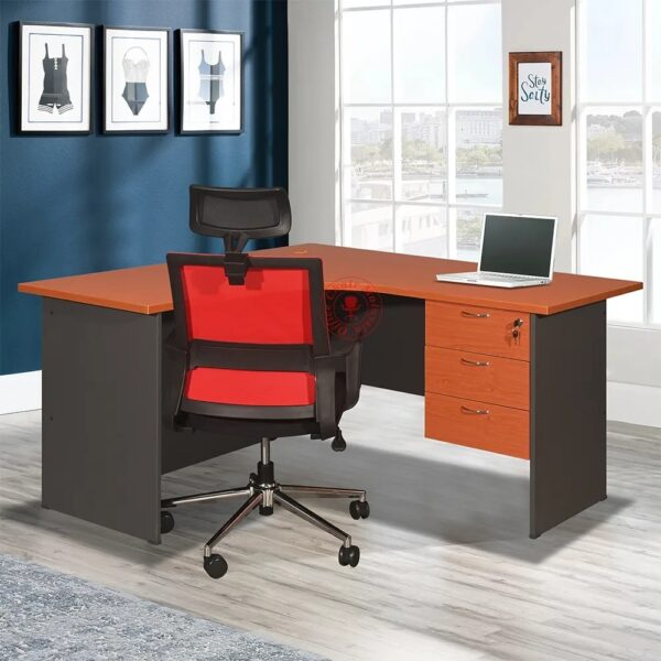 Headrest office seat,3-drawer filing cabinet,2.4m boardroom table