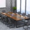 headrest office seat, 3-link waiting bench wooden credenza,1.6m reception desk