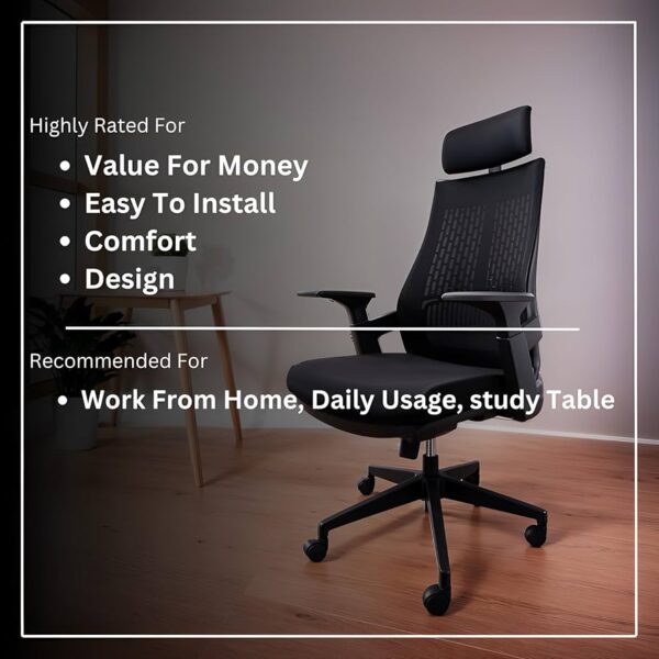 1.8M executive office desk, ergonomic office seat,4-drawers filing cabinet