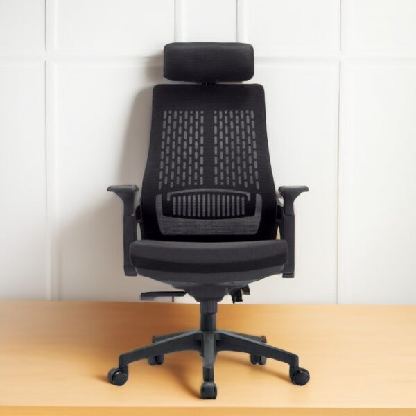 1.8M executive office desk, ergonomic office seat,4-drawers filing cabinet